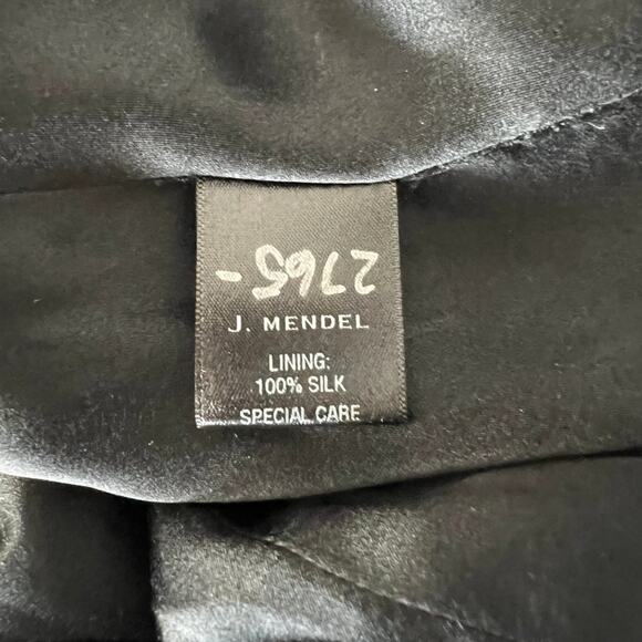 J. Mendel 2015 FW Sequin Stripe Silk-Lined Blazer Jacket Black Size 8 - Picture 9 of 11